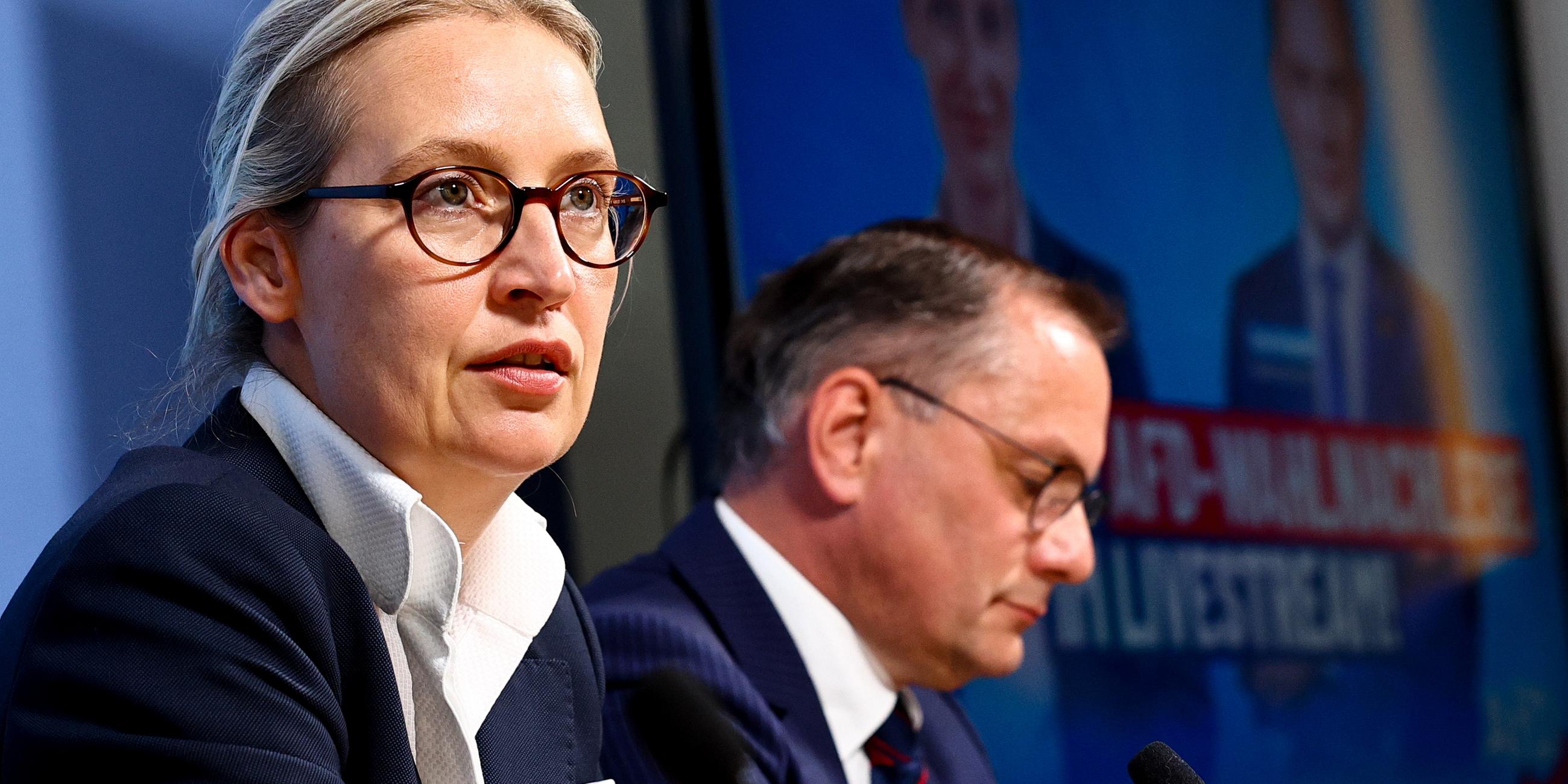 AfD-Spitze Alice Weidel und Tino Chrupalla
