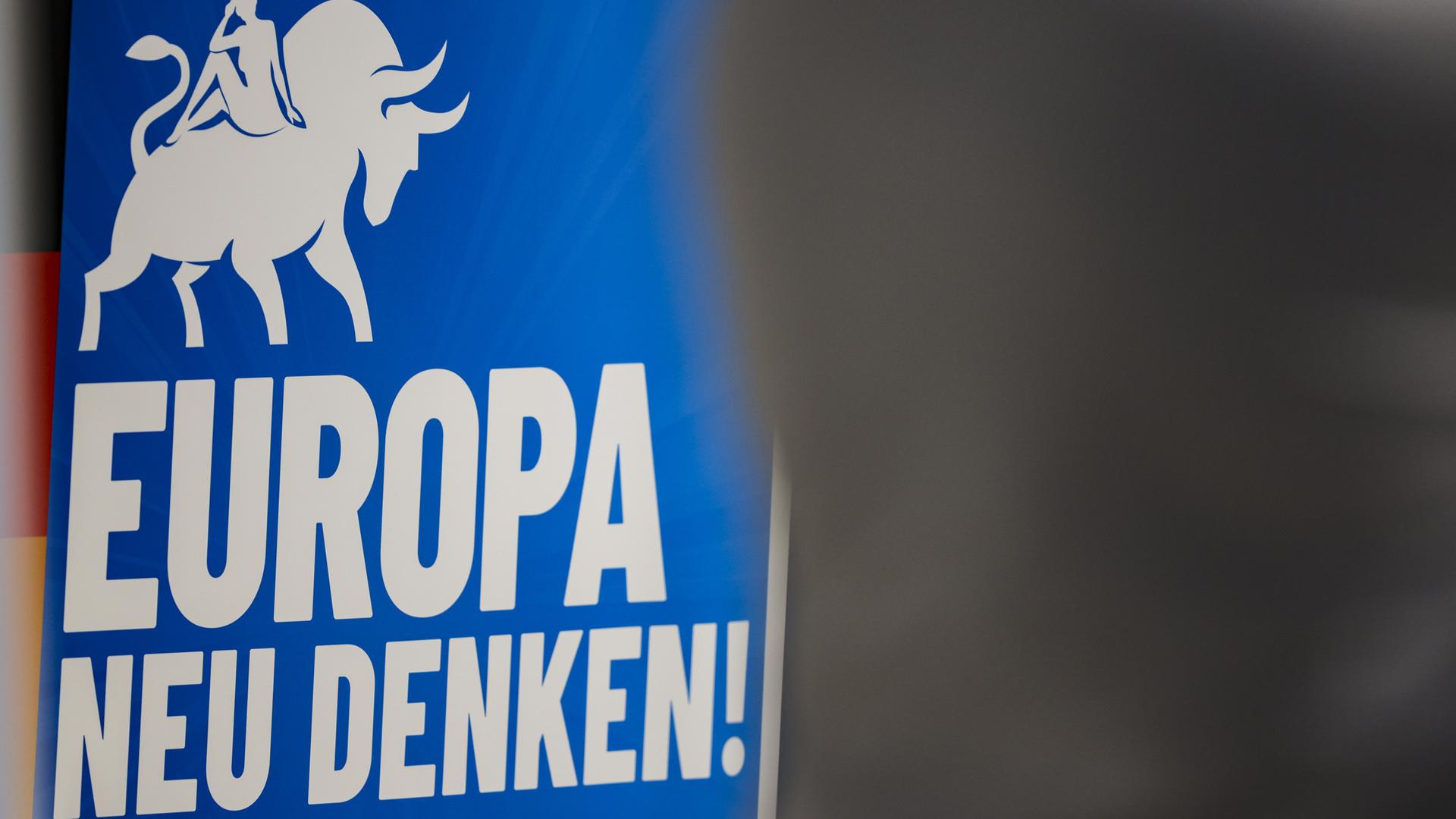 Der Wahlslogan "Europa neu denken" der AfD