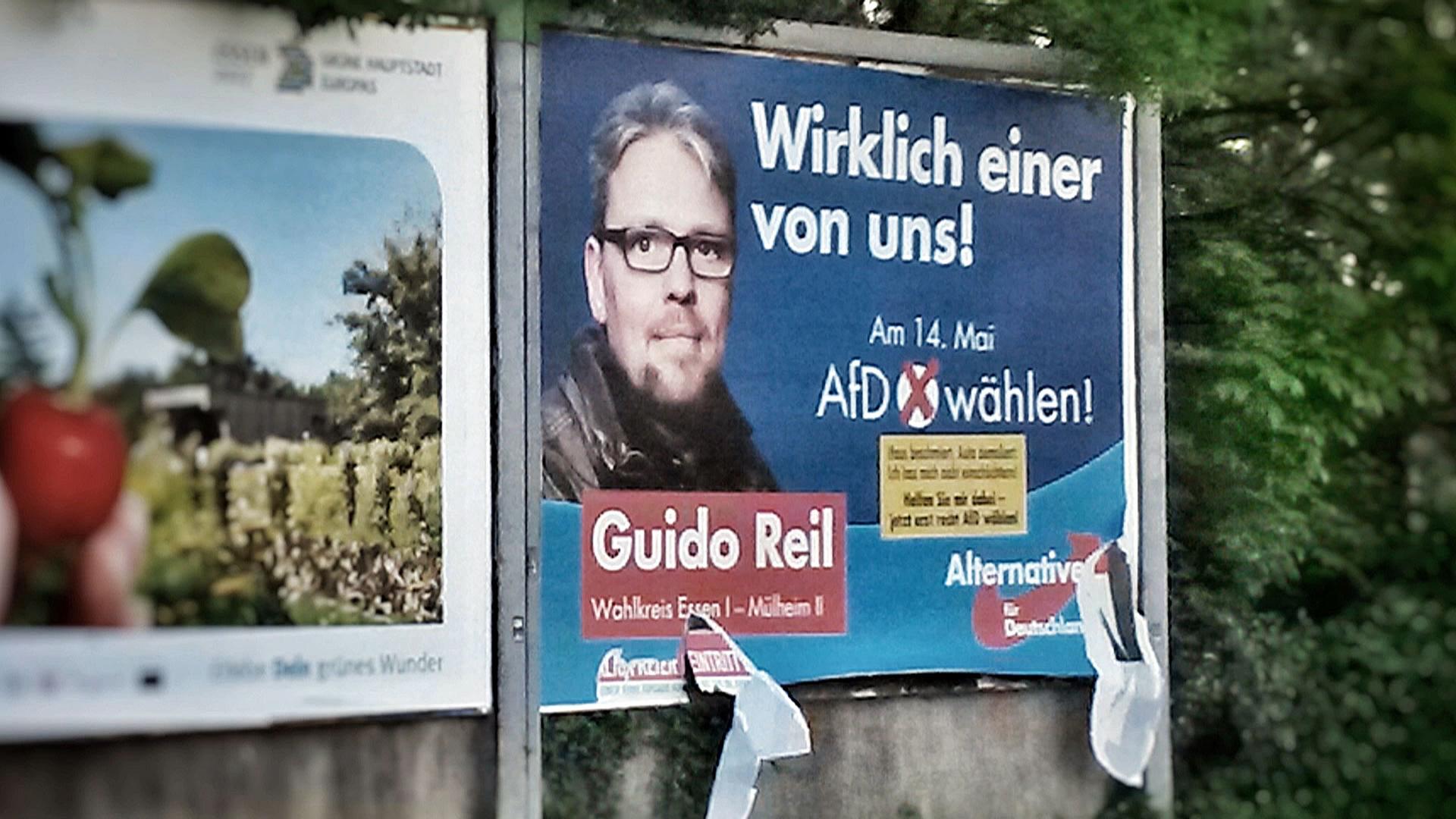 Wahlplakat zur NRW-Landtagswahl 2017 mit Kandidat Guido Reil