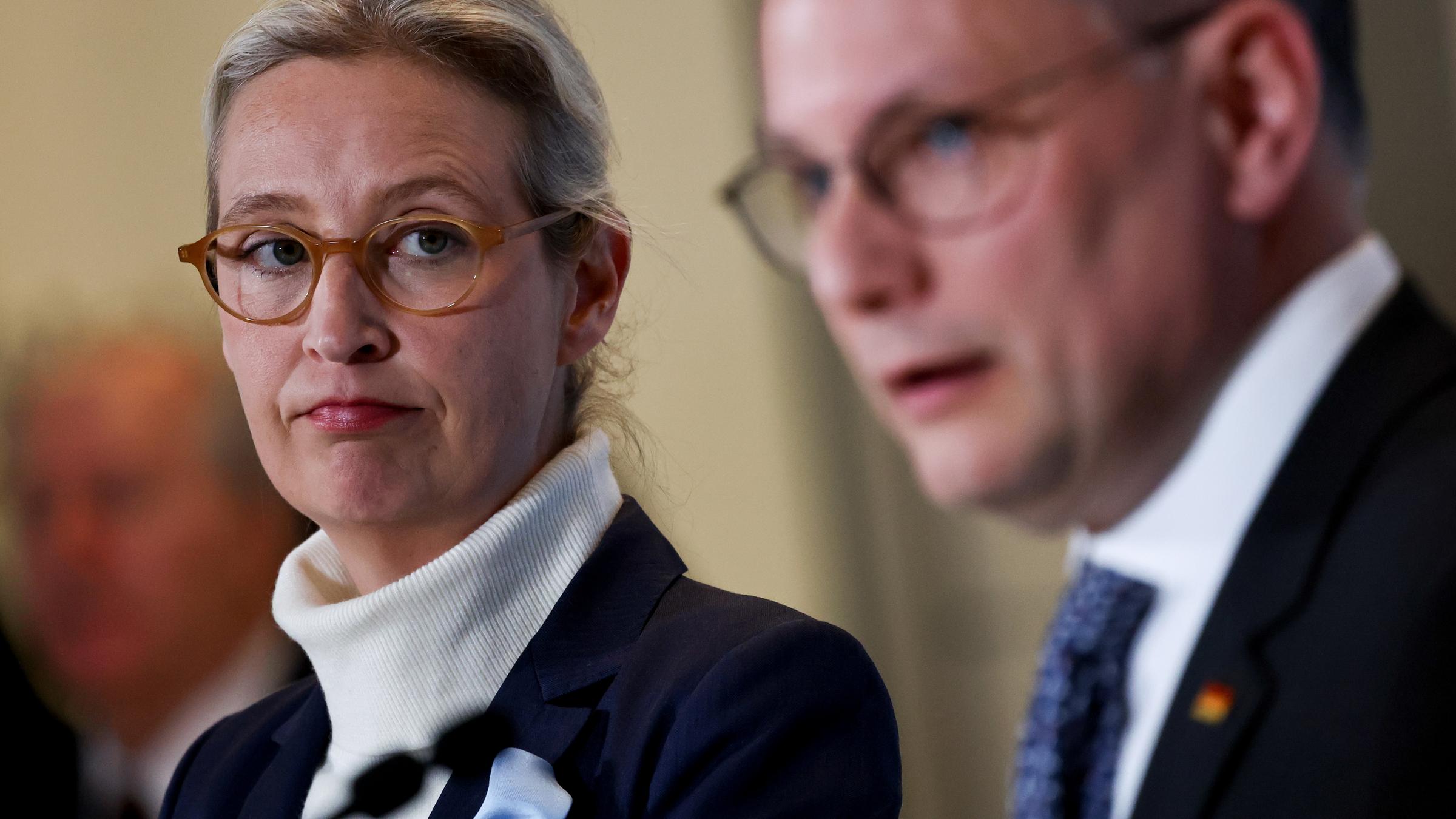 Die AfD-Fraktionsvorsitzenden Weidel und Chrupalla