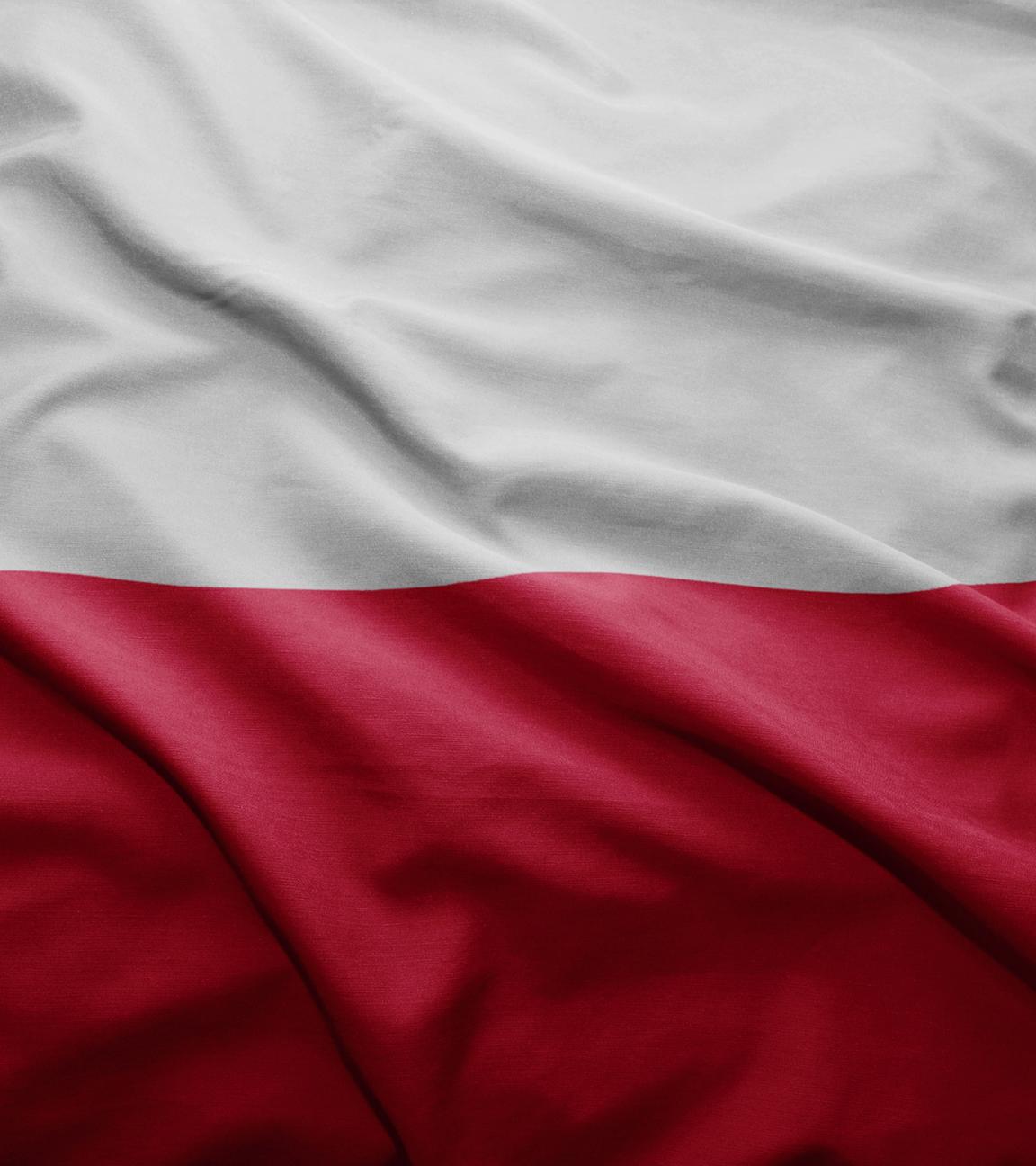 Wehende Flagge von Polen