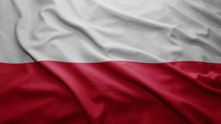 Wehende Flagge von Polen