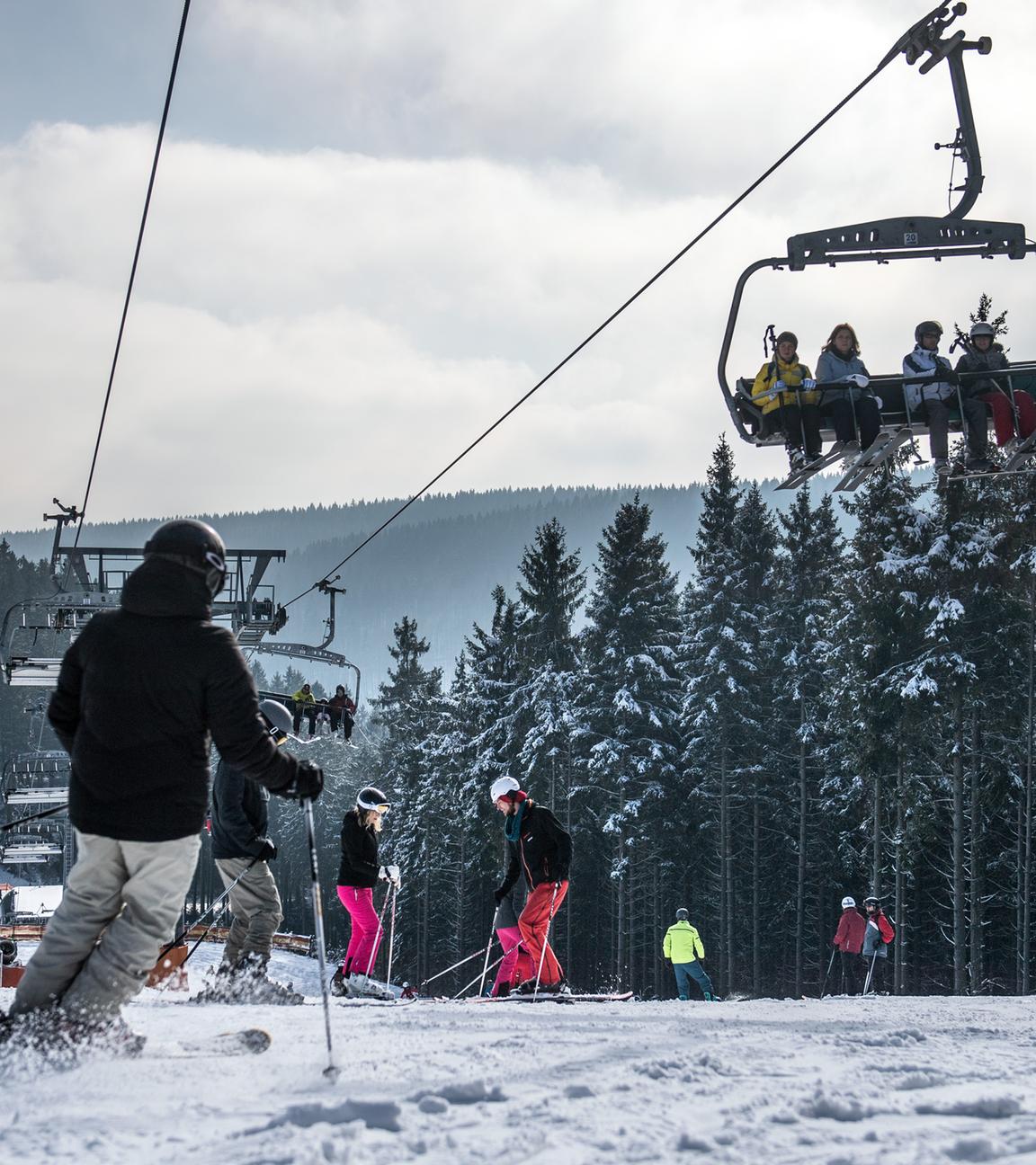 Skifahrer in Winterberg