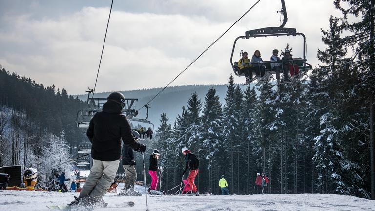 Skifahrer in Winterberg
