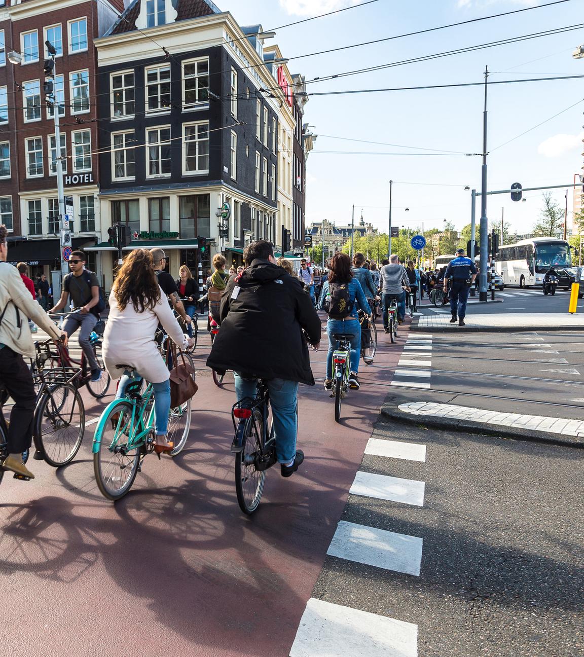 Fahrradfahrer in Amsterdam
