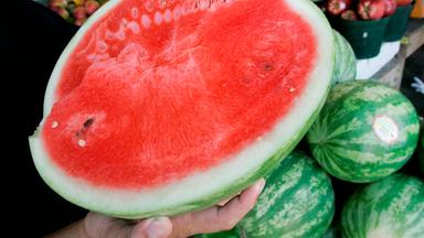 Halbierte Wassermelone