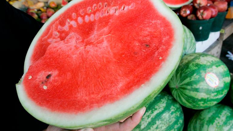 Halbierte Wassermelone