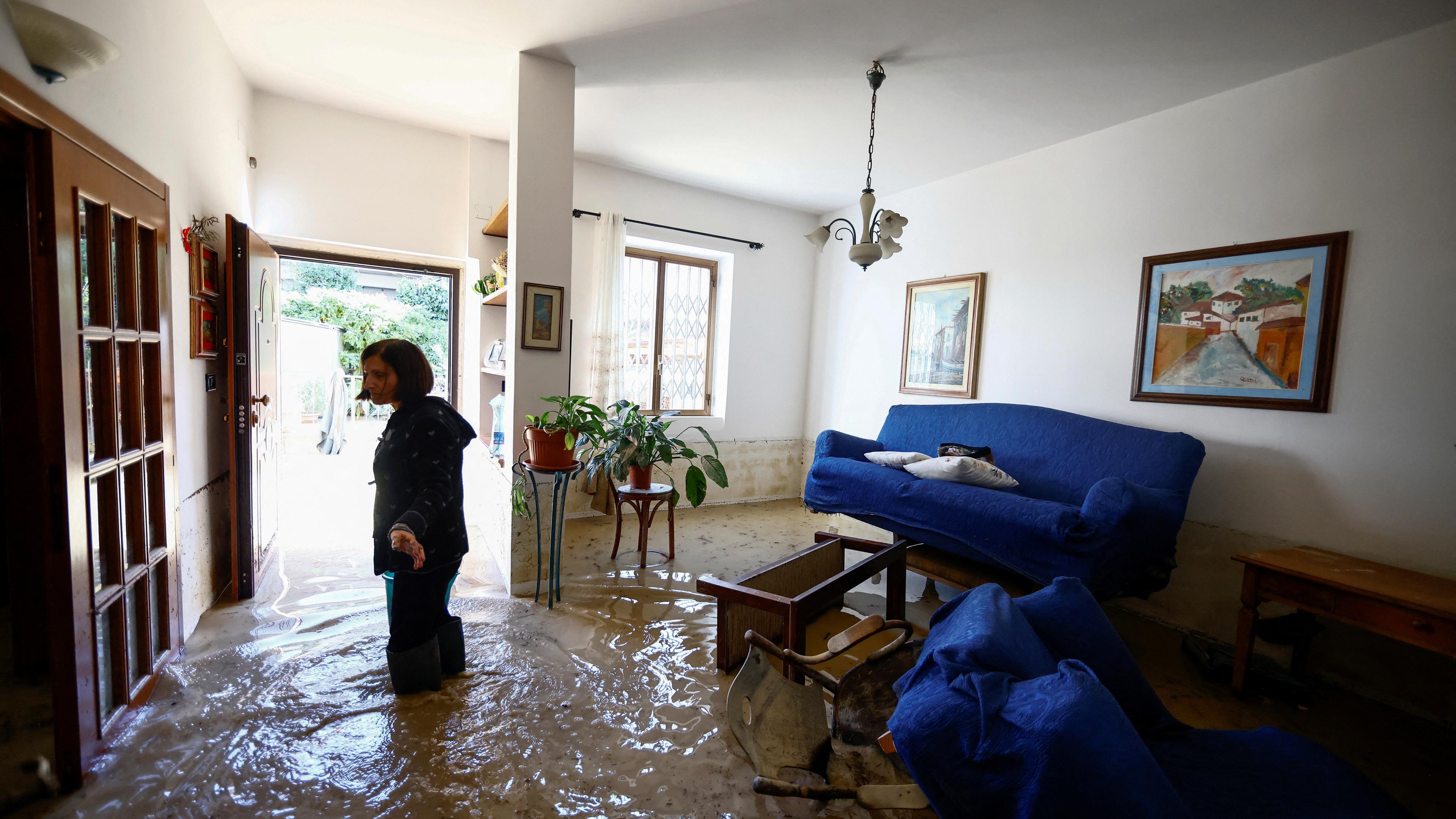 Aftermath of Storm Ciaran in Campi Bisenzio