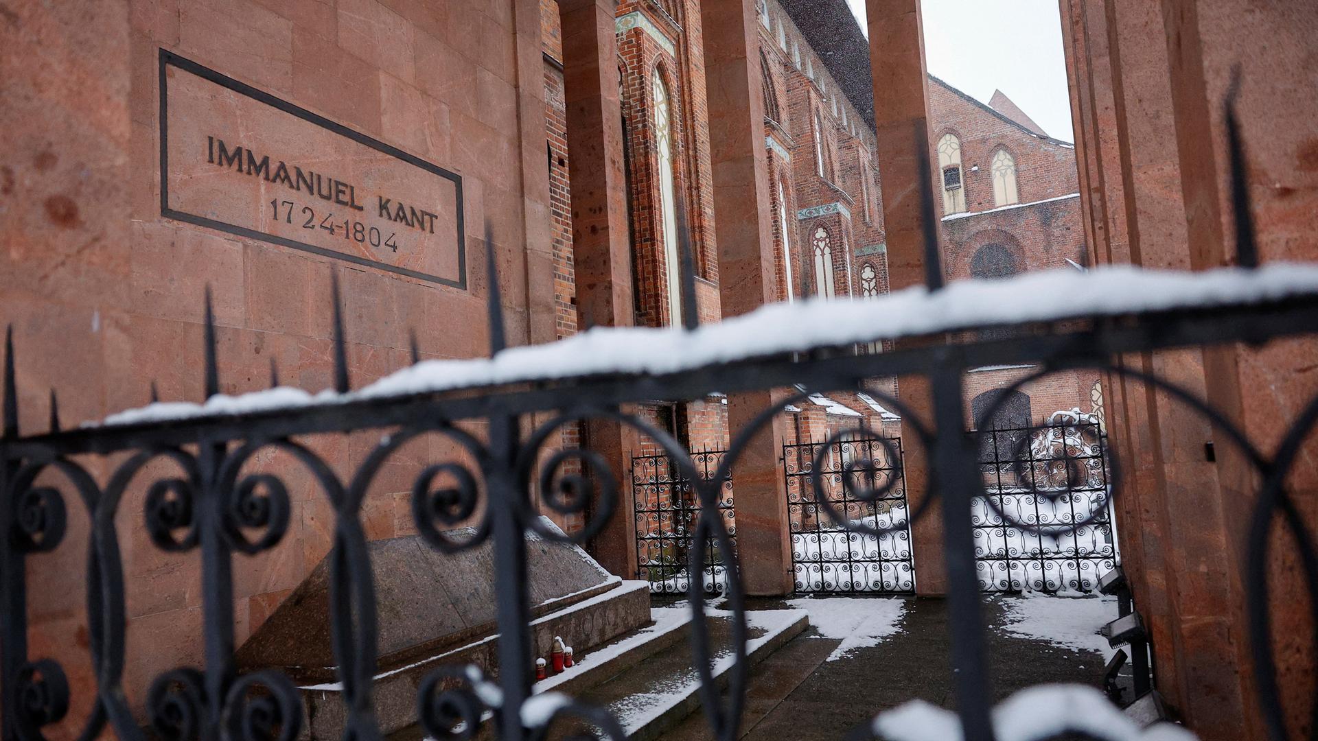 A view shows the tomb of German philosopher Immanuel Kant in Kaliningrad