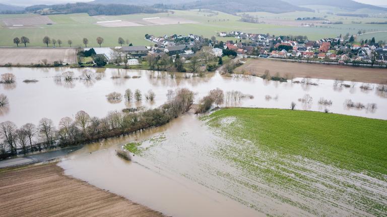 Hochwasser in Niedersachsen - Weser
