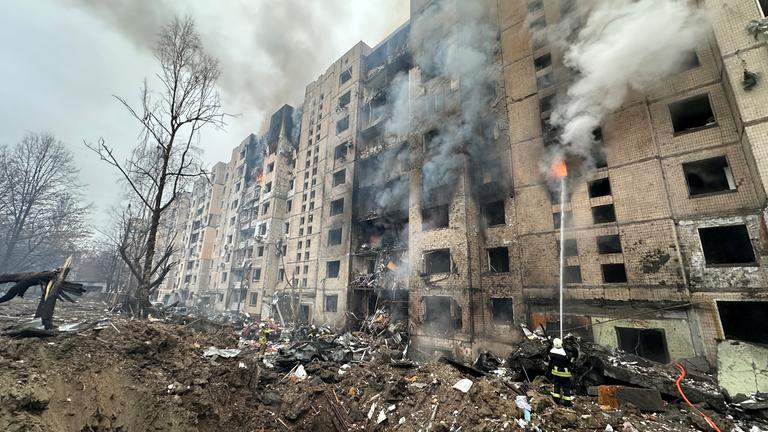 Aftermath of a Russian missile attack in Kyiv