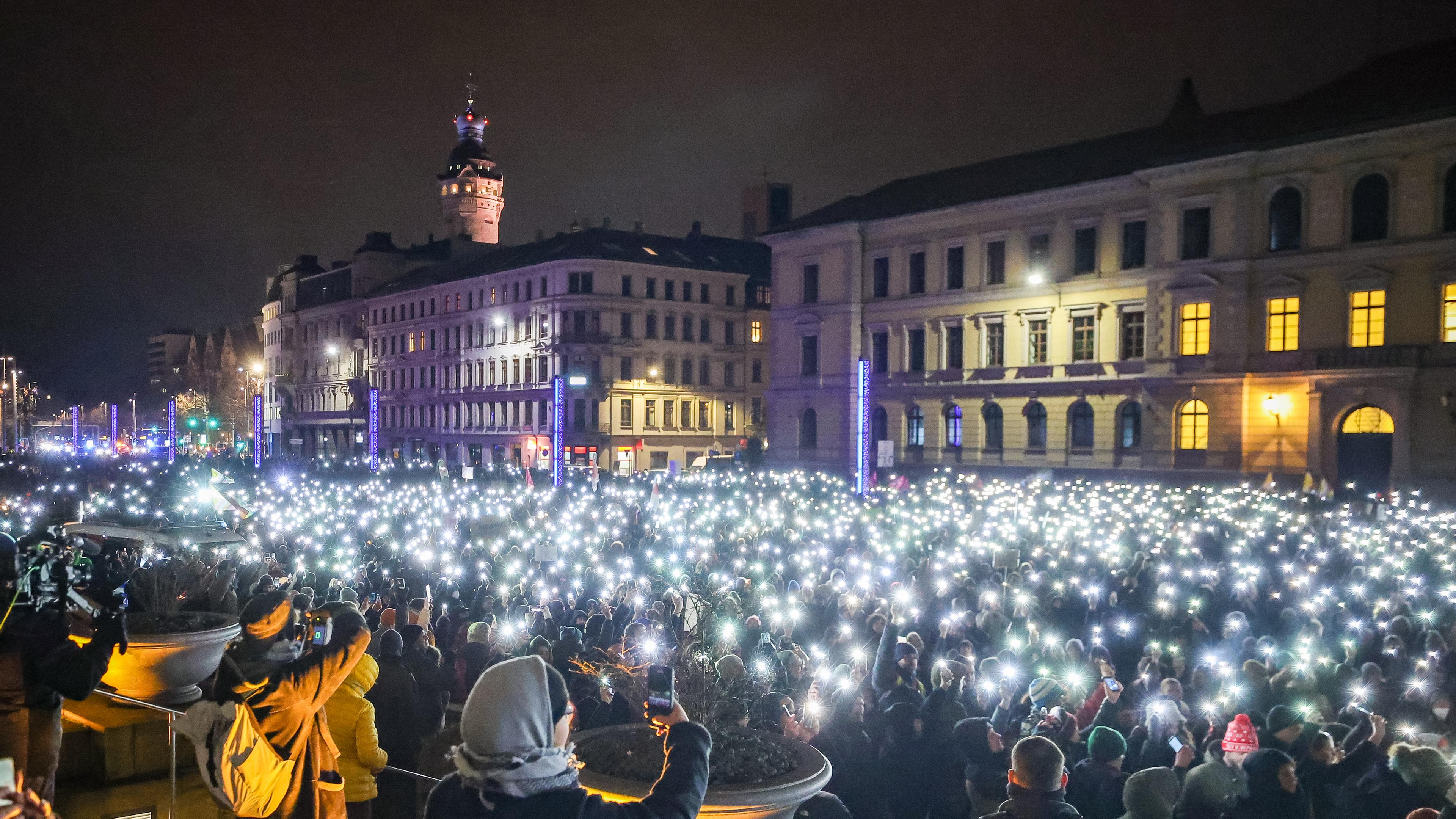 Demonstrationen gegen AfD - Leipzig