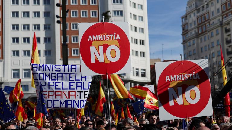 Spain's opposition PP party holds a protest against the Socialist government
