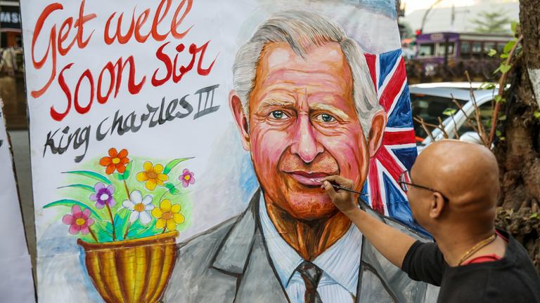 Indian students make 'get well soon' paintings after King Charles III's cancer diagnosis