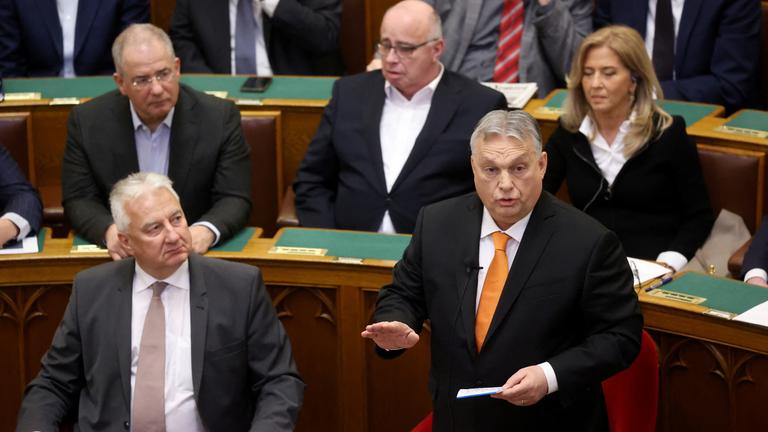 Hungarian PM Orban attends the spring session of the parliament in Budapest