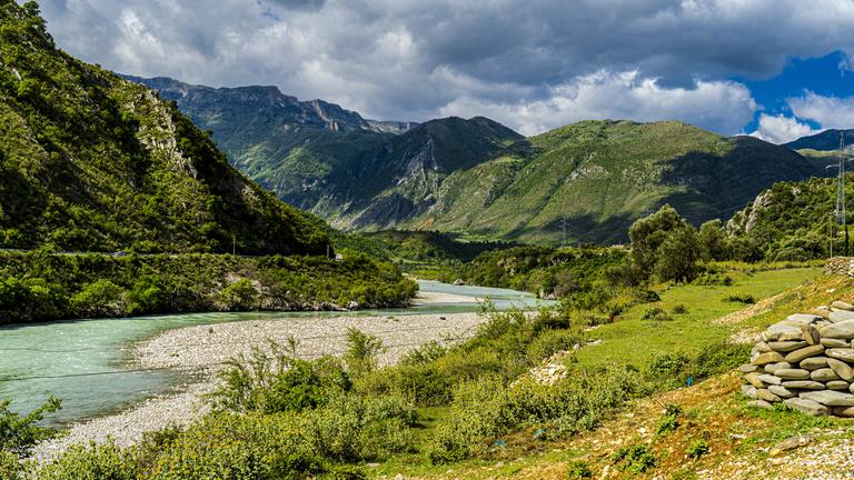 Fluss Vjosa in Albania