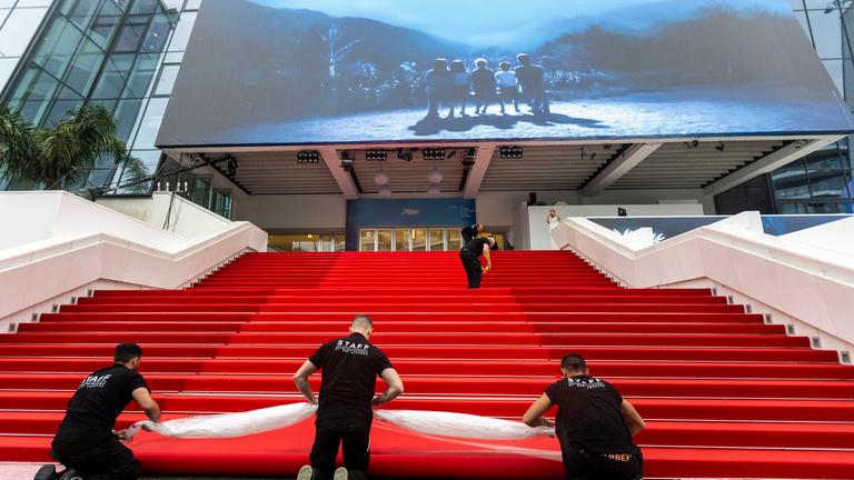 Preparations - Opening Ceremony - 77th Cannes Film Festival