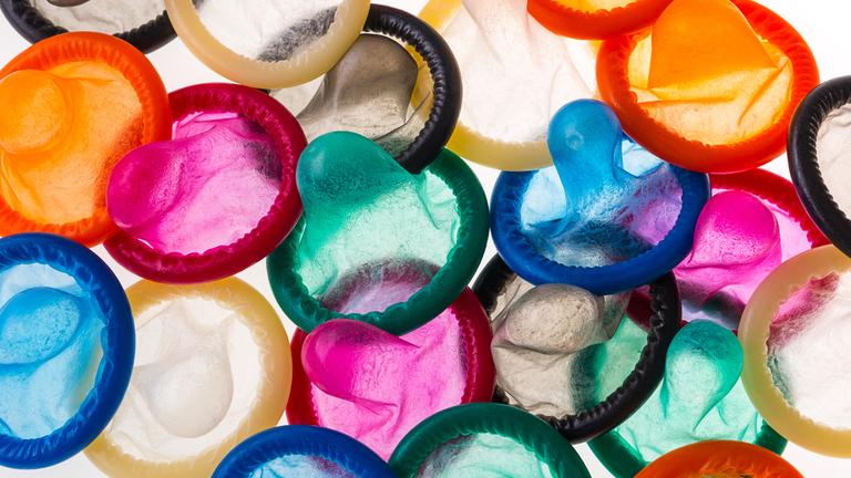 Bunte Kondome