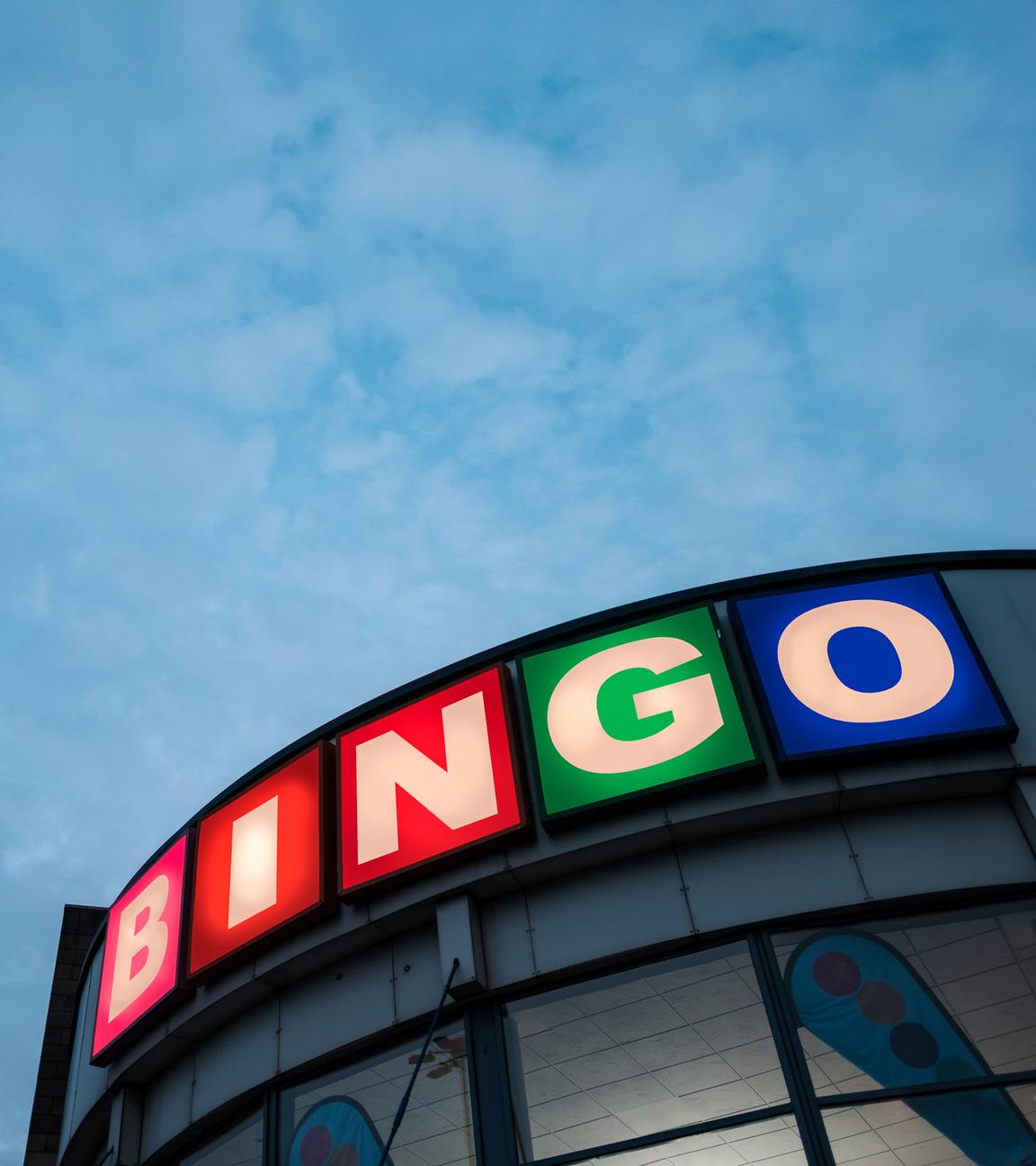 Bingo Halle Zeichen im Vereinigten Königreich