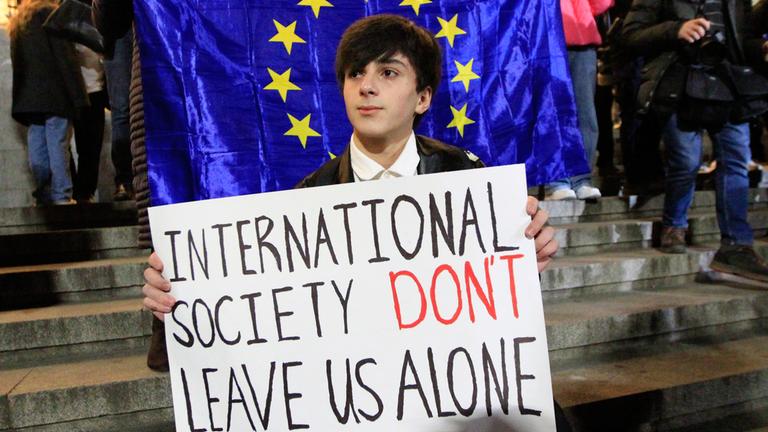 Nach der Parlamentswahl in Georgien - Proteste