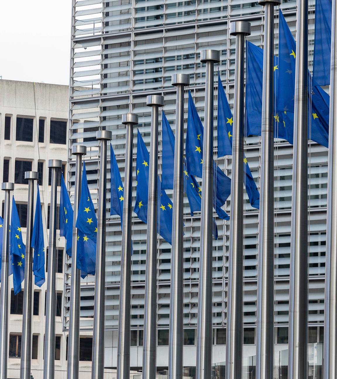 Europaviertel in Brüssel mit den verschiedenen europäischen Institutionen