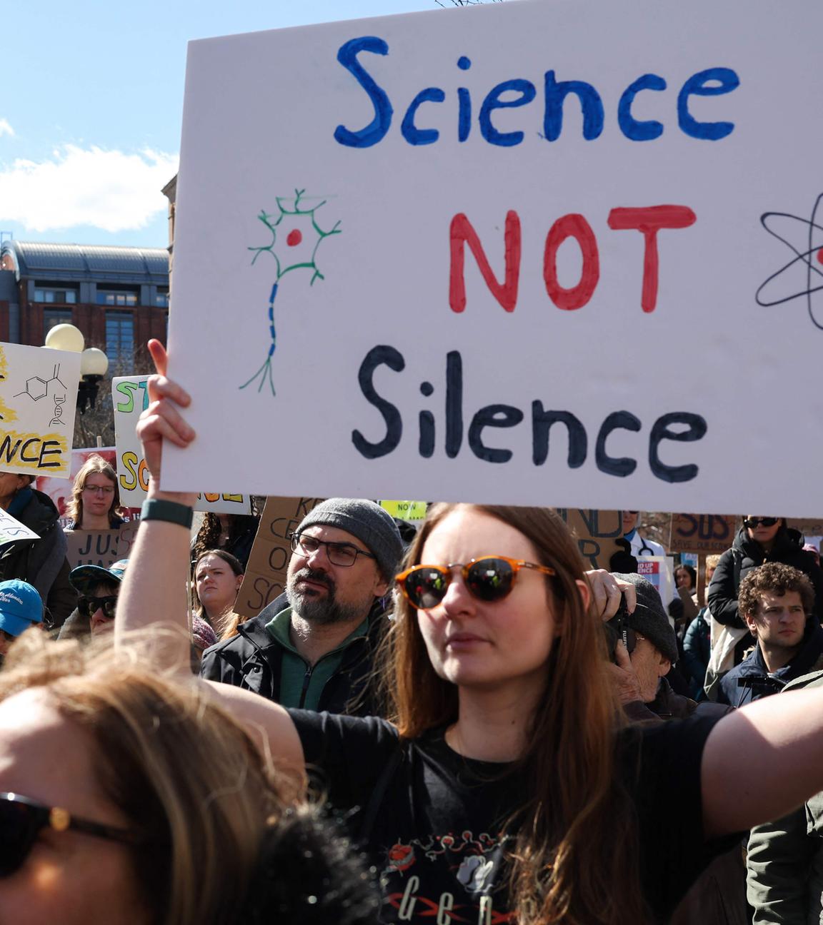 Wissenschaftler demonstrieren in New York