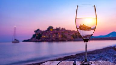 Wineglass and Sveti Stefan