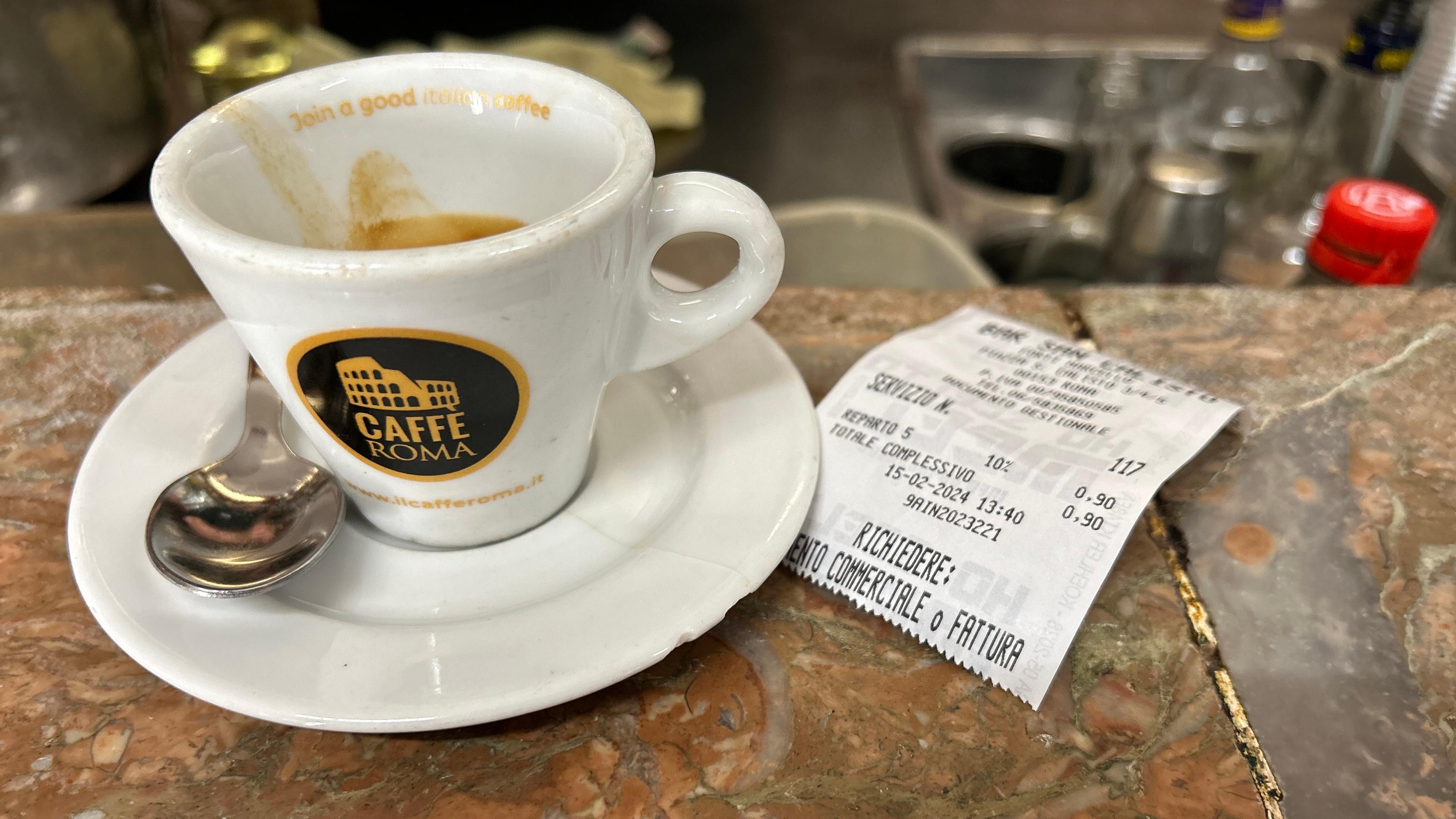 Espresso in einem Café