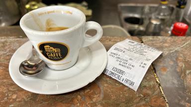 Espresso in einem Café