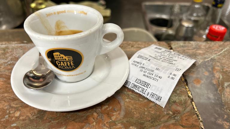 Espresso in einem Café