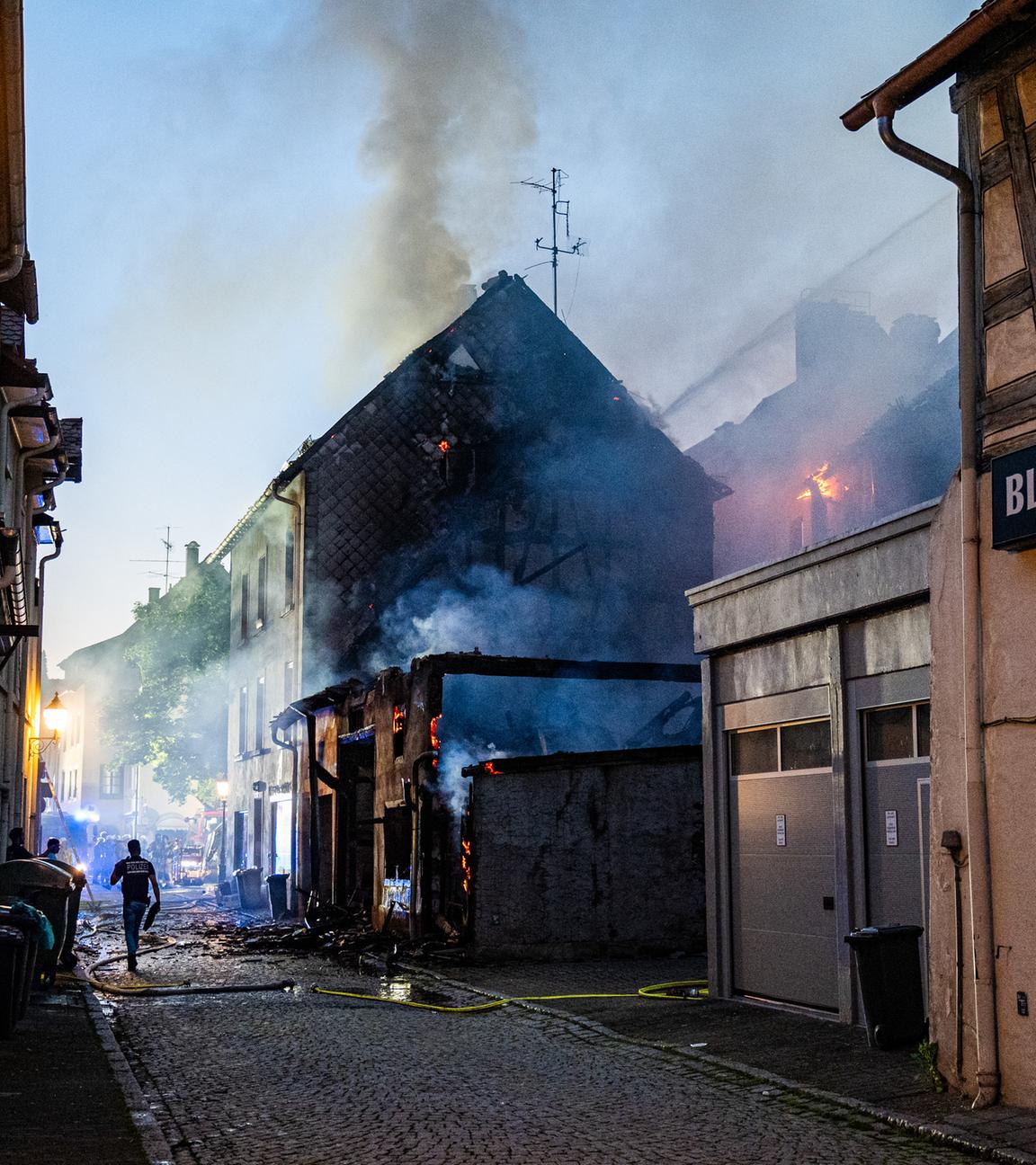 Großbrand in Altstadt von Villingen-Schwenningen