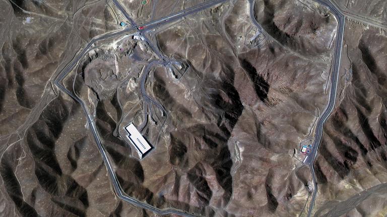 Satellite image of Iran's Fordo uranium enrichment facility