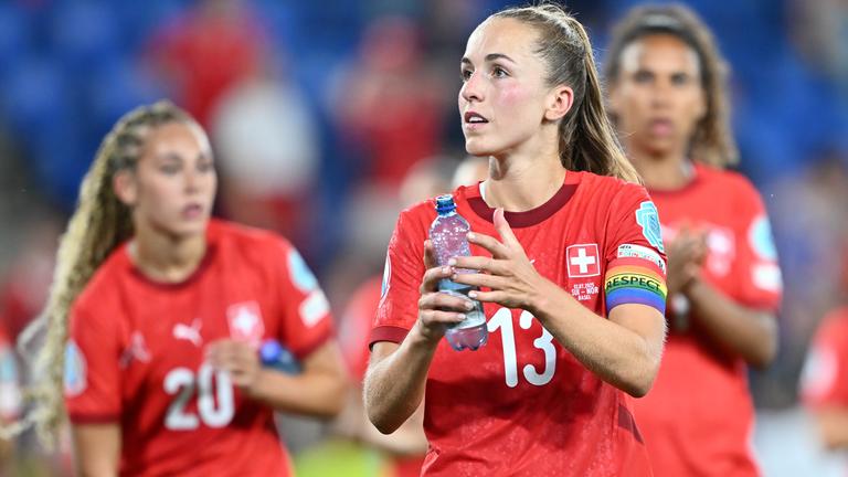 Die schweizerische Nationalspielerin Lia Wälti beim EM-Spiel gegen Norwegen.