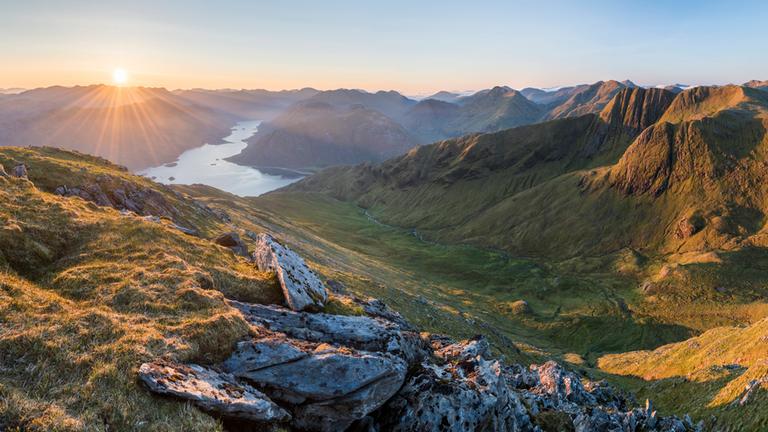 Sonnenaufgang in den Highlands