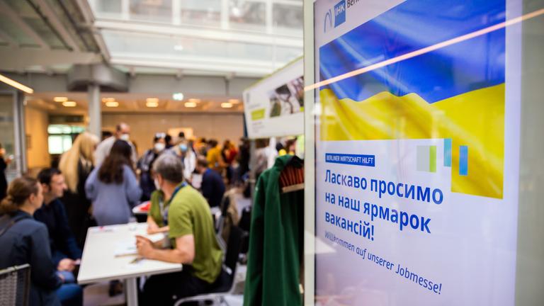 Jobmesse für ukrainische Geflüchtete