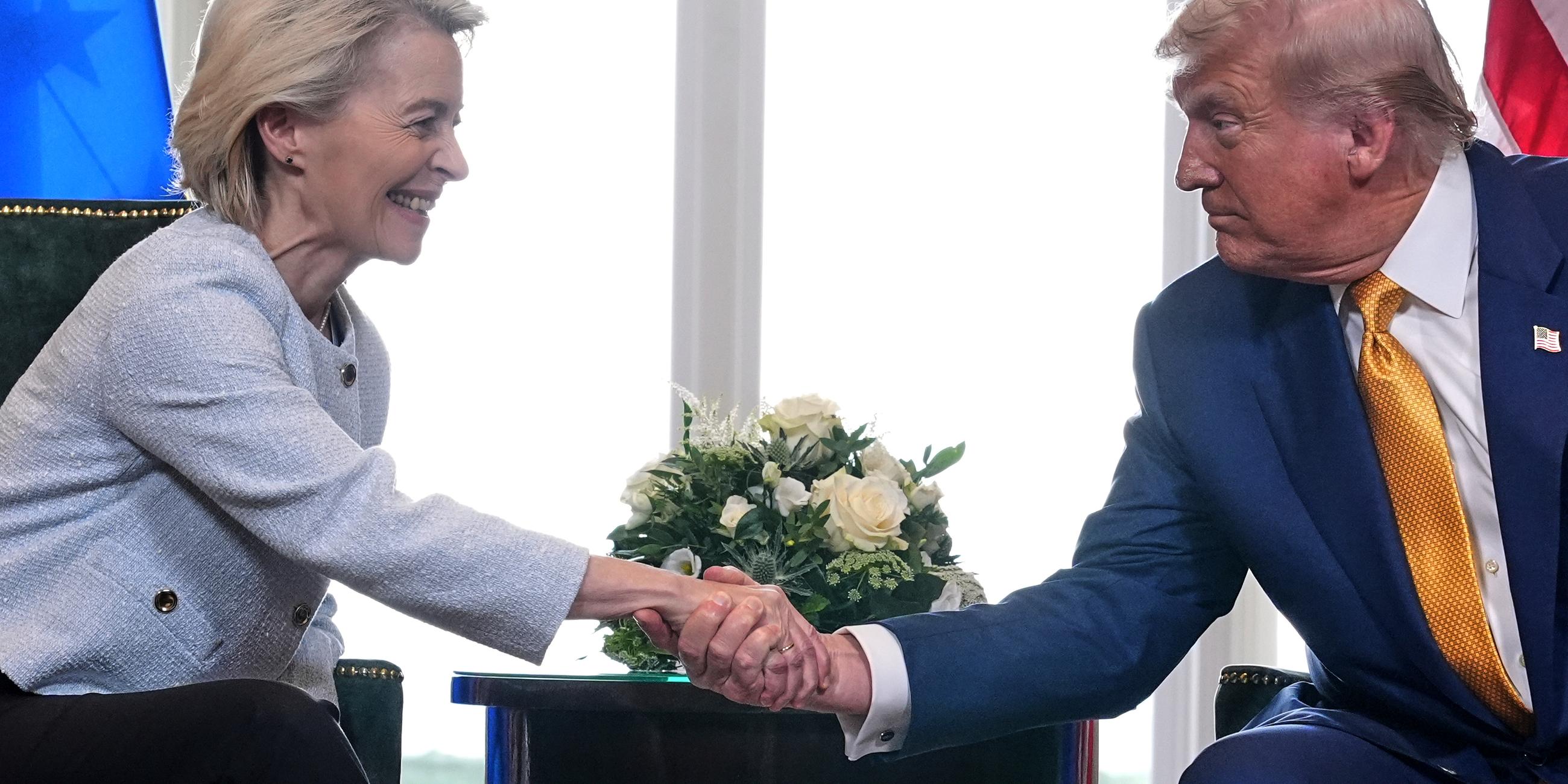 US-Präsident Trump trifft von der Leyen in Schottland