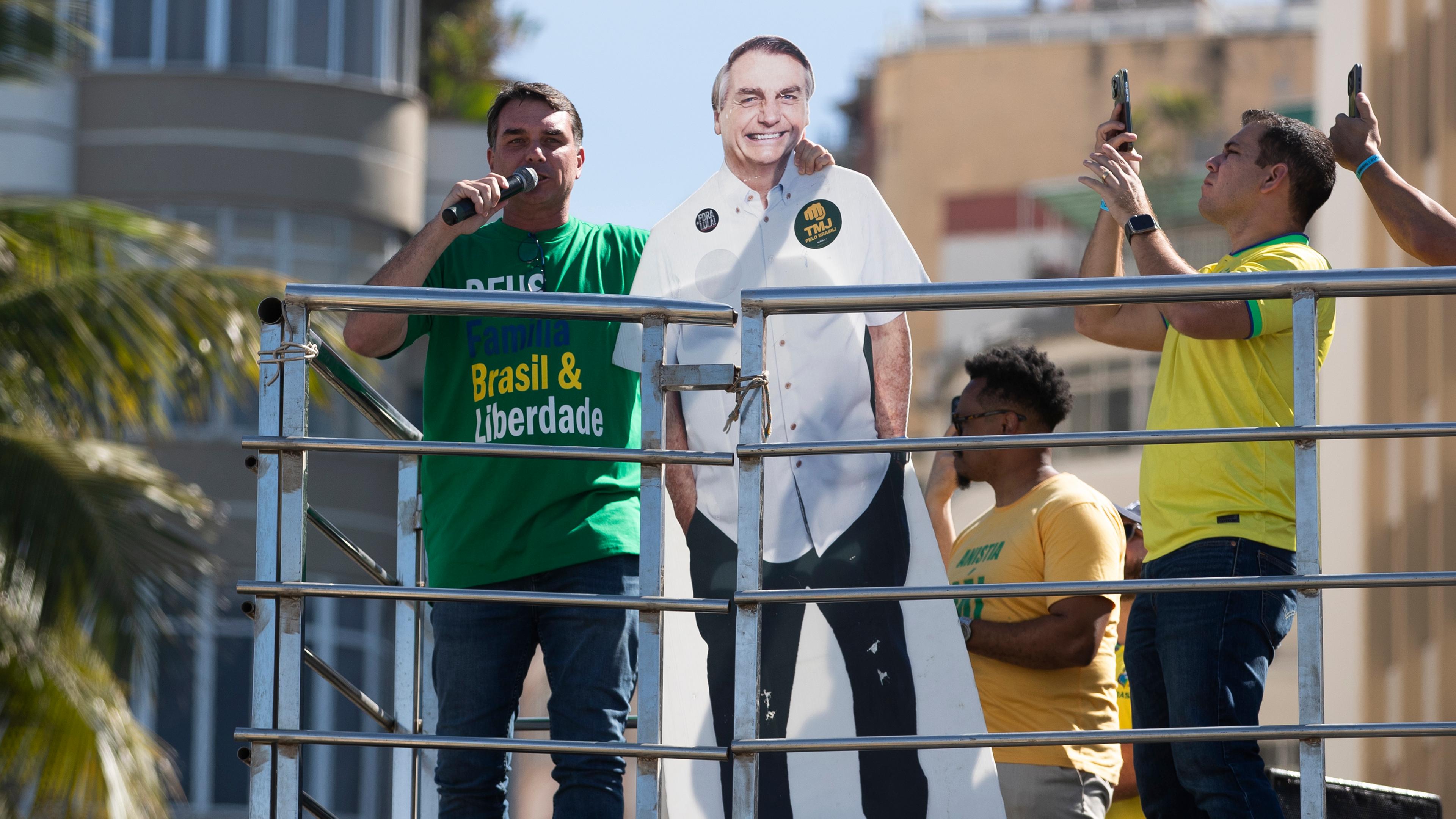 Demonstration für Bolsonaro in Rio