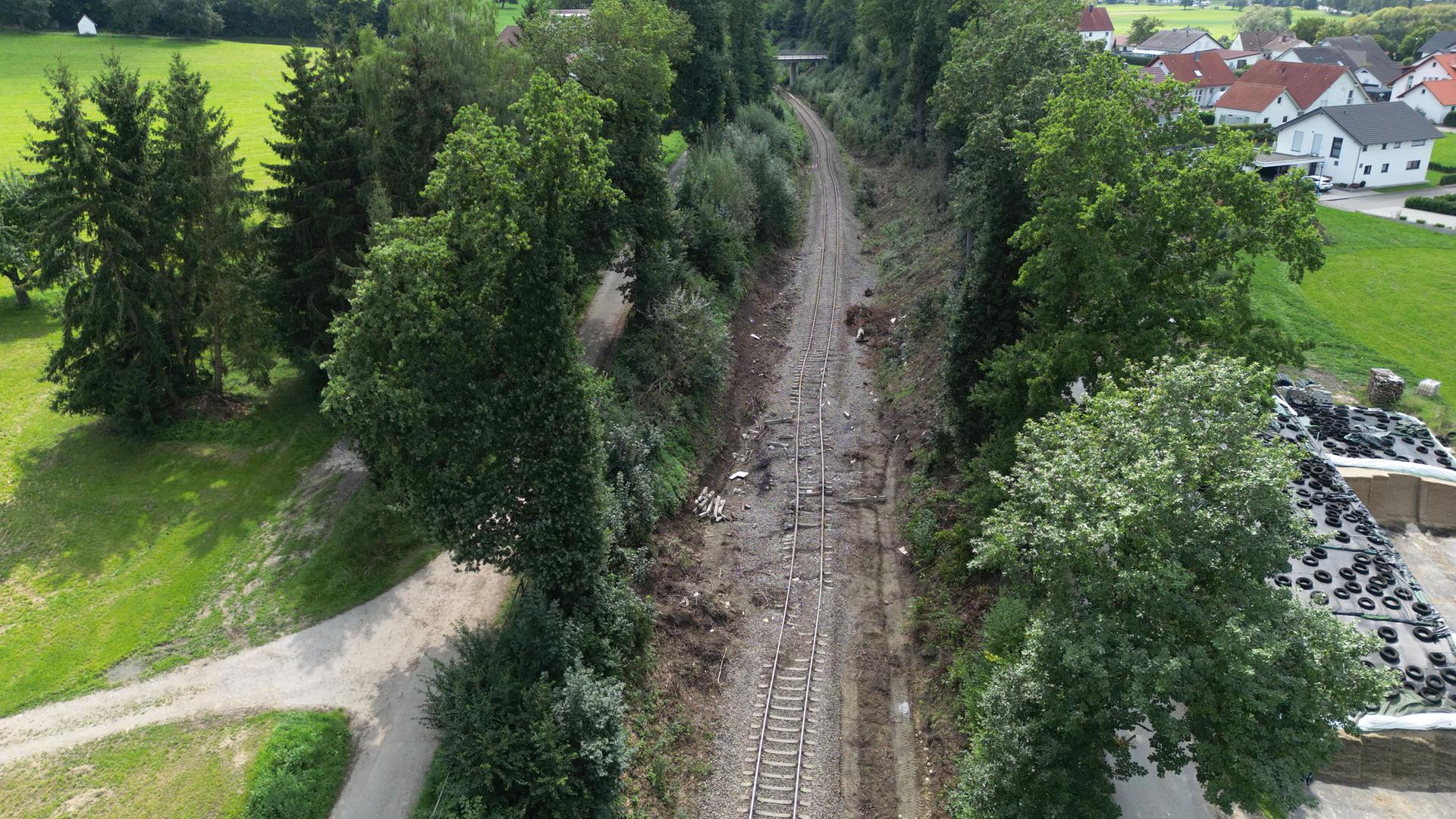 Unfallstelle Zugunglück Riedlingen