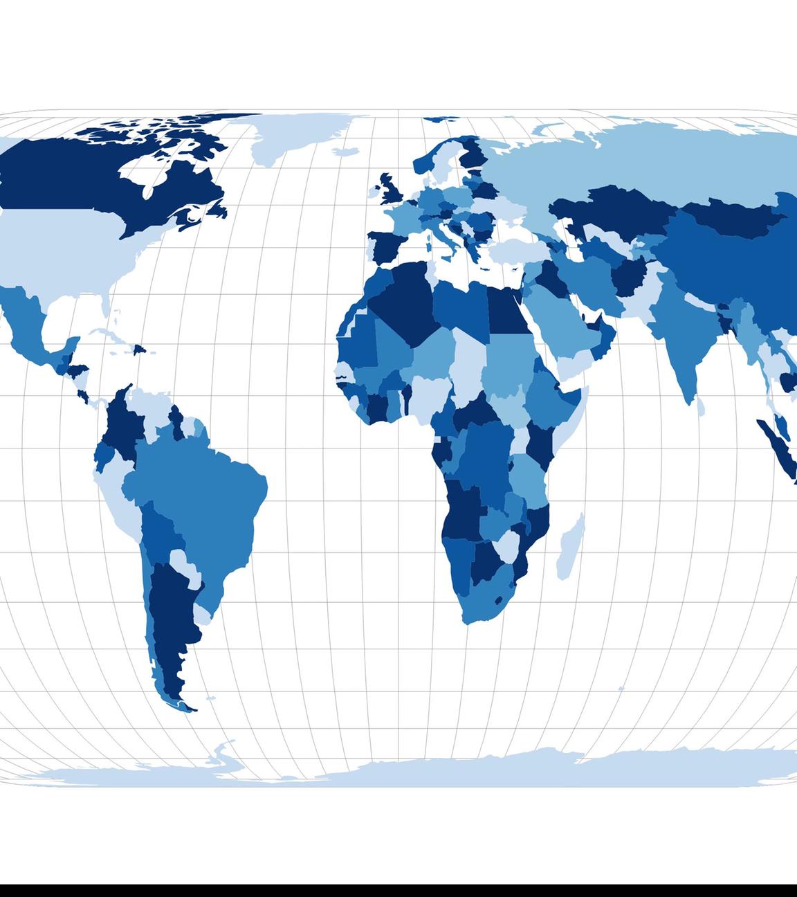 Weltkarte Equal-Area Projection