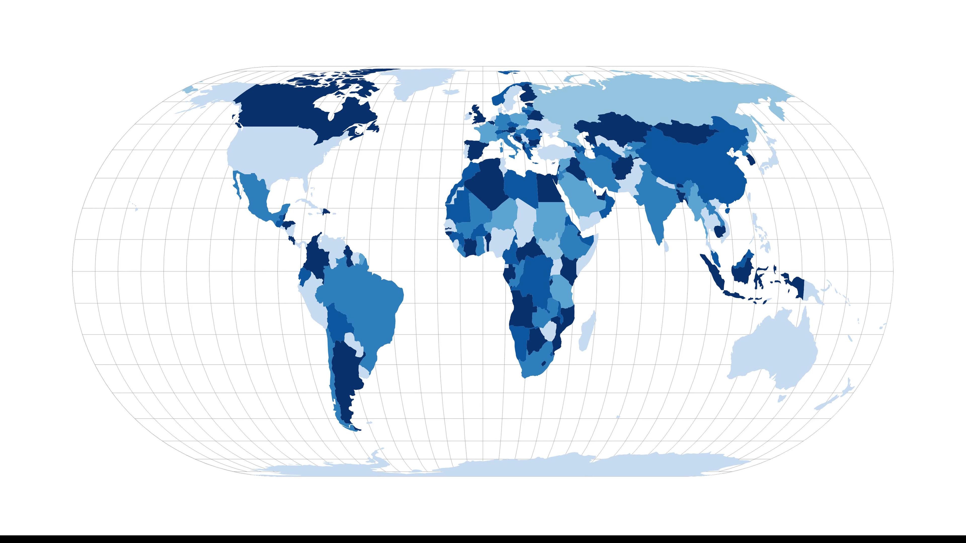 Weltkarte Equal-Area Projection