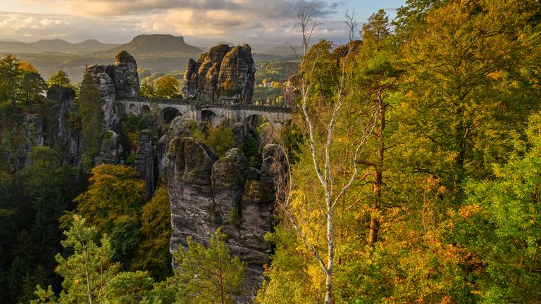 Basteibrücke  im Nationalpark Sächsische Schweiz