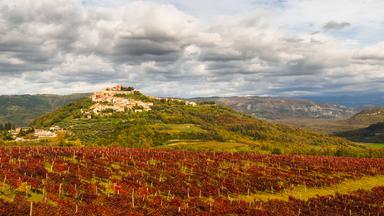Panorama des schönen Dorfes Motovun in Istrien