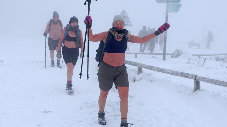 Extremwandergruppe auf dem Brocken