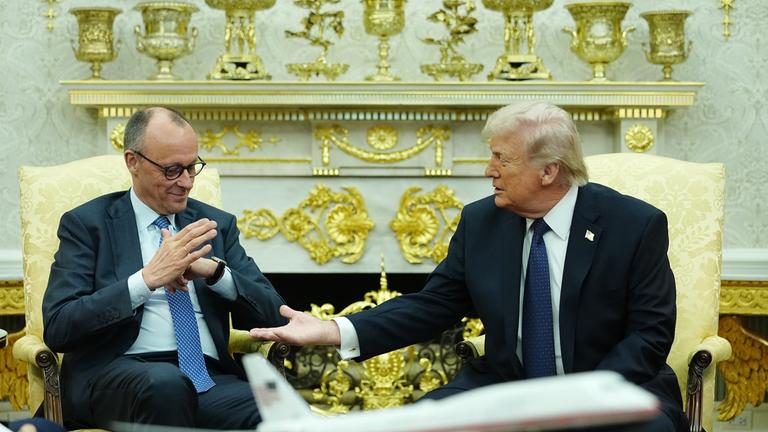US-Präsident Trump empfängt Bundeskanzler Merz