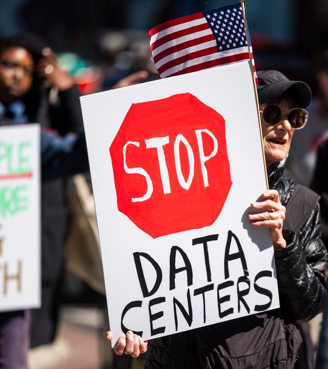 Protest against data center growth in Washington DC