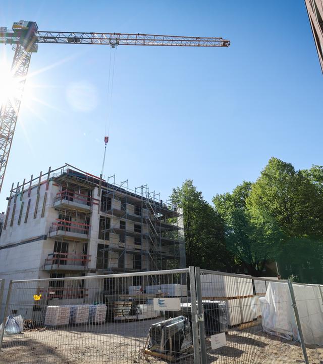 Wohnanlage im Bau in Hamburg (Archivbild)