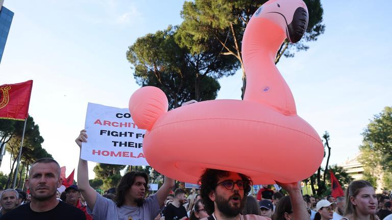 Albania Protest Kushner
