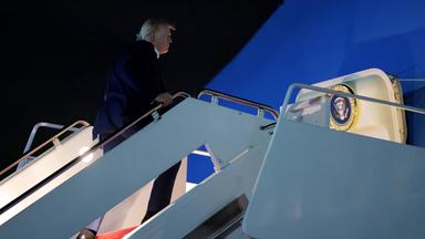 Donald Trump reist zum G7-Gipfel ab