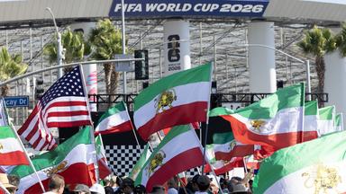Iranian diaspora protests during Iran vs New Zealand FIFA World Cup 2026 match