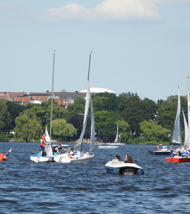 Ein Sommertag auf der Hamburger Alster